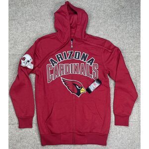 NFL Arizona Cardinals Team Apparel Full Zip Long Sleeve Hoodie Size Small‎